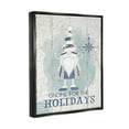 thumbnail image 3 of Stupell Industries Gnome For The Holidays Nautical Graphic Art Jet Black Floating Framed Canvas Print Wall Art, Design by Jennifer Pugh, 3 of 6