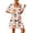 Khaki, variant on Stamzod Ruffled Nightgowns for Women Casual V-Neck Halloween Night Dress Pumpkin Print Short Sleeve Sleep Shirt with Pockets M