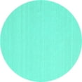 thumbnail image 1 of Ahgly Company Indoor Round Solid Turquoise Blue Modern Area Rugs, 8' Round, 1 of 4
