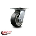 thumbnail image 2 of 5 Inch Heavy Duty Top Plate Rubber on Aluminum Swivel Caster with Roller Bearing, 2 of 2