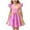 B-Pink, variant on TGSLY Tween Girls Summer Bubble Dress Ruffle Sleeve Casual Tie Dye Gradient Color Printed Elegant Party Princess Swing Beach Midi Dresses A-Pink 13-14 Years
