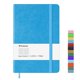 thumbnail image 1 of Wiisdatek Cuaderno Diario con tapa dura forrada, papel grueso premium de 100 g/m² con bolsillo interior para escribir notas, tomar notas, oficina, escuela, 5 "? 8,25" (azul), 1 of 7