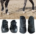 thumbnail image 3 of Botas de Tendón de Caballo Juego de 4 Protectores de Entrenamiento Negro L Sunnimix Botas de tendón de caballo, 3 of 8