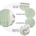 thumbnail image 6 of Sage Green Striped Waterproof Fabric Shower Curtain,Modern Simple Farmhouse Beige Waterproof Fabric Shower Curtain for Bathroom Curtains Bathtubs Hotel Shower Curtains with 12 Hooks Standard 66x72, 6 of 8