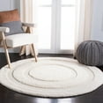 thumbnail image 3 of SAFAVIEH Florida Mason Bordered Shag Area Rug, Cream, 4' x 4' Round, 3 of 10