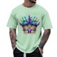 thumbnail image 1 of Tops para hombre, blusas y camisas de manga corta con cuello redondo para hombre, camisetas casuales con estampado de moda para hombre, blusa de manga corta, blusa de poliéster para hombre., 1 of 5