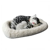 Plush Toy Realistic Sleeping Plush Breathing Cat Furry Dog With Mat Creative Animals Decor Plush Paw Patrol Plush Toys