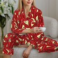 thumbnail image 6 of Honeii Fire Extinguisher print Women's Pajama Sets Long Sleeve Button Down Sleepwear Nightwear Soft Pjs Lounge Sets-Small, 6 of 7