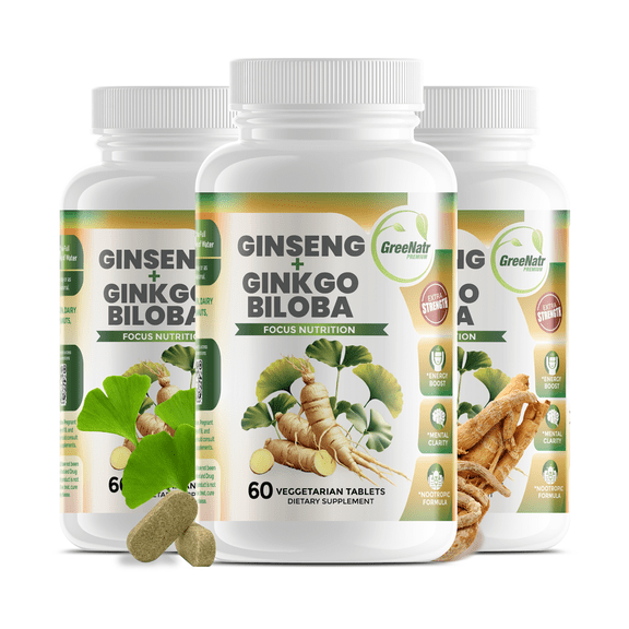 Panax Ginseng and Ginkgo Biloba Cognitive Support (3 Bottles)