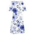 thumbnail image 4 of ALLLIST Ladies Dresses Summer Floral Short Sleeve Mini Casual Sundress Dresses for Teens Size S-3XL, 4 of 5