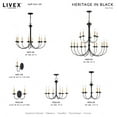 thumbnail image 6 of Livex Lighting Heritage Chandelier in Black, 6 of 9