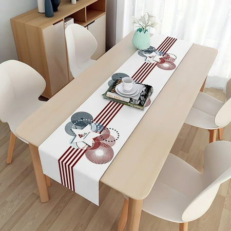 

Vikudaty American Flag 4th July Patriotic Memorial Day Table Runner Independence Day Holiday Kitchen Table Decoration Indoor Outdoor Home Party Decoration Christmas