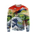 thumbnail image 3 of Sudadera con capucha con estampado 3D de onda de mar de estilo japonés para hombres y niños, sudadera informal Harajuku Y2k, jersey con cuello redondo, sudaderas con capucha, ropa para hombre, 3 of 5