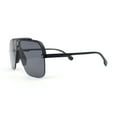 thumbnail image 3 of Mens Rimless Half Rim Oversized Mobster Rectangle Racer Plastic Sunglasses Shiny Black - Black, 3 of 4