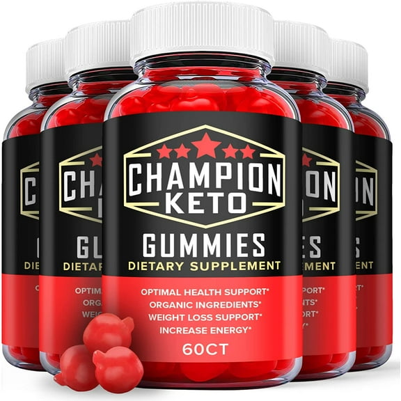 (5 Pack) Champion Keto ACV Gummies - Supplement for Weight Loss - Energy & Focus Boosting Dietary Supplements for Weight Management & Metabolism - Fat Burn - 300 Gummies
