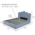thumbnail image 5 of Relax & Rejuvenate Upholstered Platform Bed Frame Full Size Gas Lift Up Storage Bed with Headboard, Storage Underneath, Steel Slat Support with Hydraulic Storage System Grey, 5 of 5