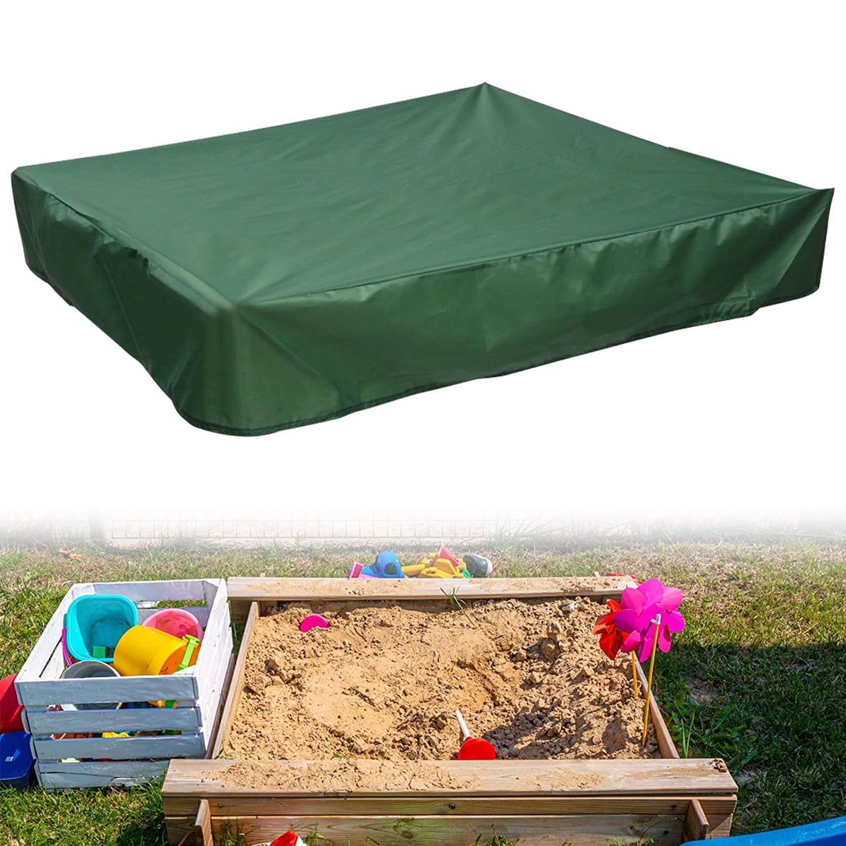 Gotydi Waterproof Sandbox Cover with Traction Rope UV Resistant Outdoor