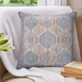 thumbnail image 3 of Pillow Covers 16x16 Set of 2, Retro Blue Boho Throw Pillow Covers Decorative Couch Cushion Cover, Vintage Ethnic Tribe Abstract Art Microfiber Soft Square Pillowcases for Bedroom Living Room Sofa, 3 of 9