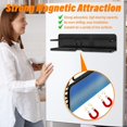 thumbnail image 4 of Magnetic Spice Rack for Refrigerator: Space Saving Fridge Magnet Organizer with Paper Towel Holder & Hook Rack Metal Side of Refrigerator Storage Kitchen Organizer Black Magnetic Shelf, 4 of 6