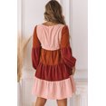 thumbnail image 1 of ABPHQTO Vestido De Mujer De Pana A Rayas Con Escote Cuadrado Y Manga Larga, 1 of 5