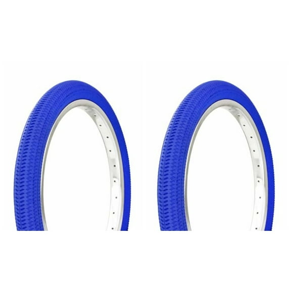 Tire set. 2 Tires. Two Tires Duro 18" x 1.95" Blue/Blue Side Wall DB-5031.lowrider bike Tires, lowrider bicycle Tires, bmx bike Tires, chopper bike Tires