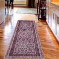 thumbnail image 2 of Leaf Decorative Rug, Bohemian Retro Pattern of Botanical Garden Blooms Rustic Effect Artwork, Quality Carpet for Bedroom Dorm and Living Room, 6 Sizes, Pink Umber, by Ambesonne, 2 of 2