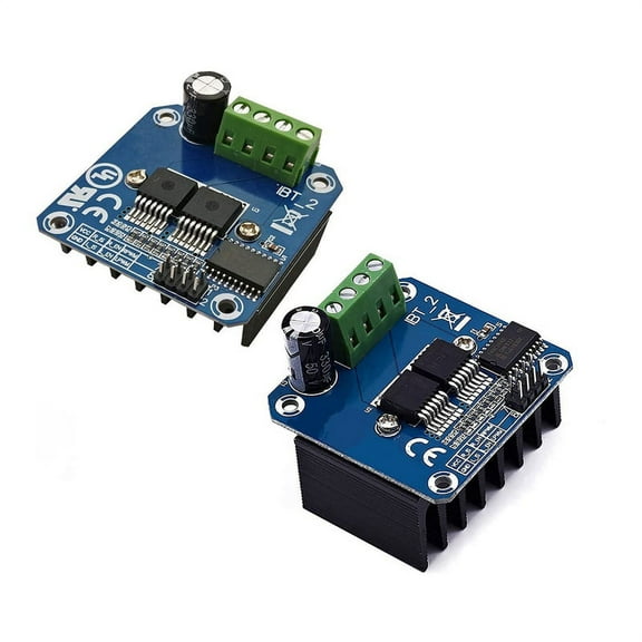 2Pcs BTS7960 43A High Power Motor Driver Module Smart Car Driver Module for Current Limit