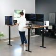 thumbnail image 6 of VIVO Vintage Brown/Black U-Shaped 83"x60" Height Adjustable 4-Leg Electric Desk, 6 of 8