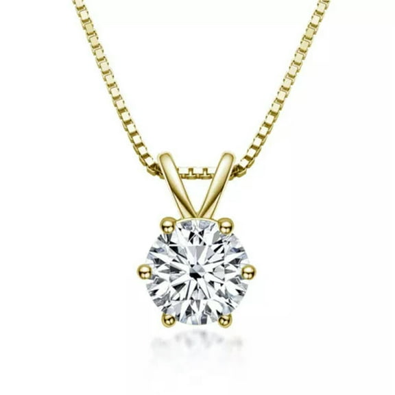 K-KED Real Moissanite Solitaire Pendant Necklace Women GRA Certificate Sterling Silver