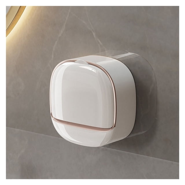 Jabonera impermeable montada en la pared con bandeja de drenaje for ducha, baño, bañera