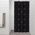 thumbnail image 2 of Black Purple Sun Moon Star Pattern Shower Curtain 36"x72" ,Bathroom Decorative Shower Curtains Set with 12 Hooks,Modern Waterproof Washable Shower Curtain, 2 of 6