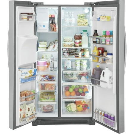 Frigidaire - Gallery 22.3 Cu. Ft. Side-by-Side Counter-Depth Refrigerator - Stainless steel