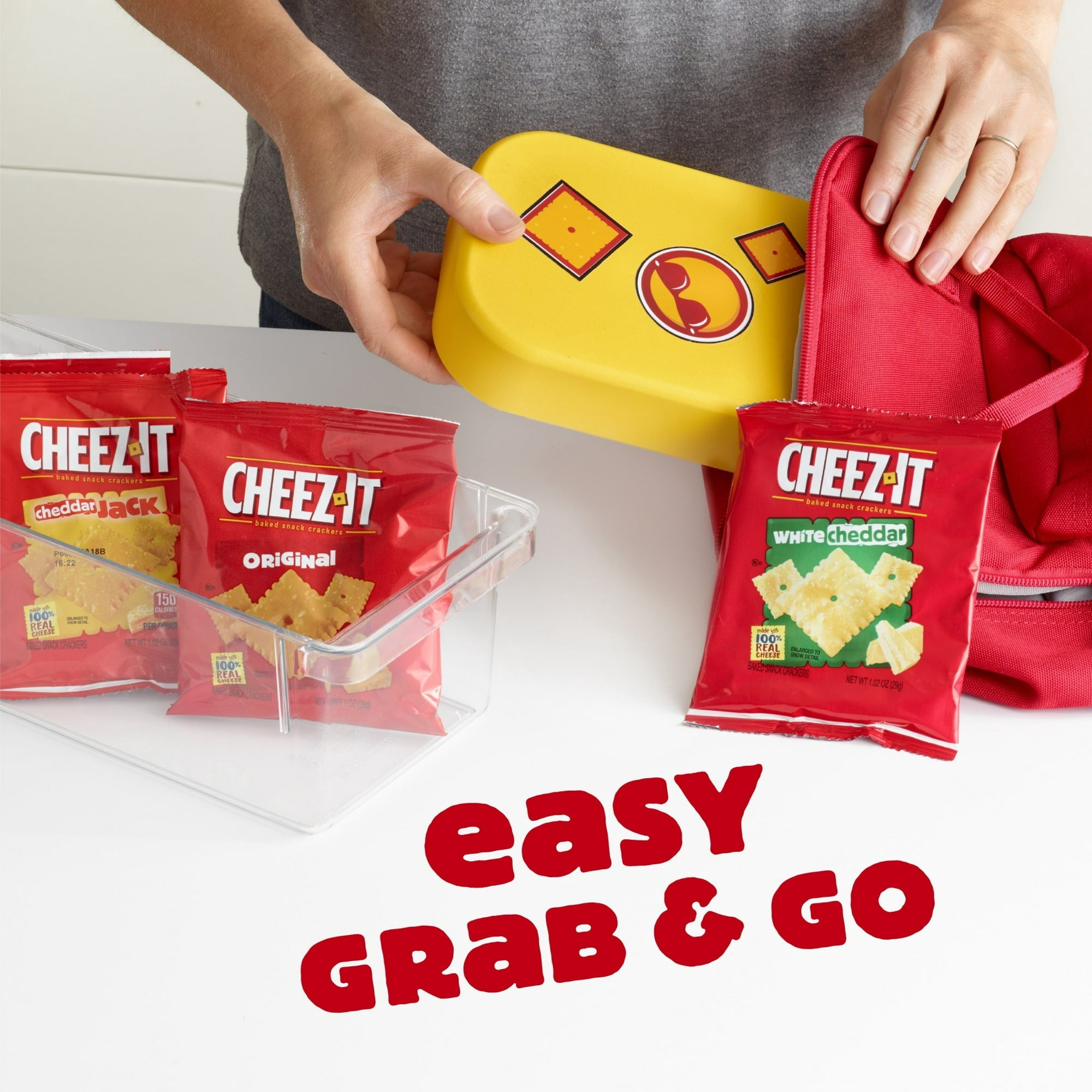 Cheez-It Variety Pack Baked Snack Crackers, Lunch Snacks, 10 Count