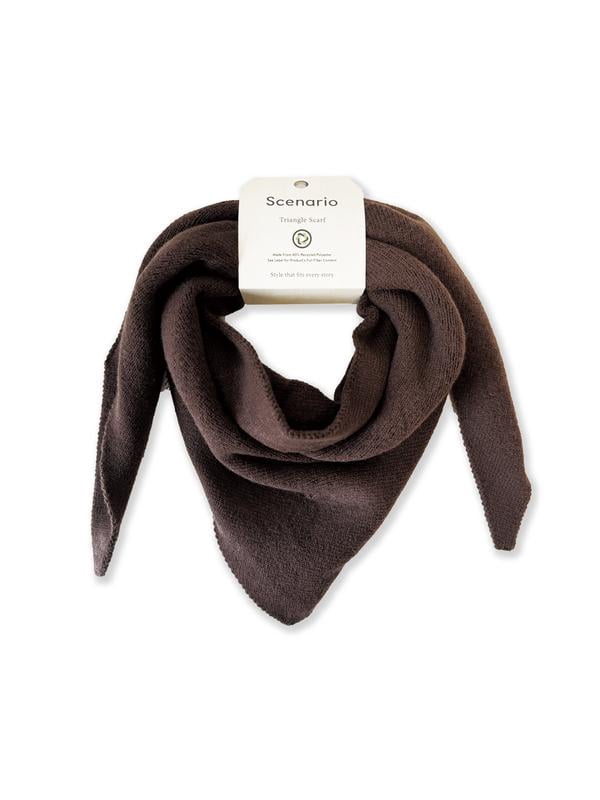 Scenario Women's Solid Knit Kite Scarf, Carob