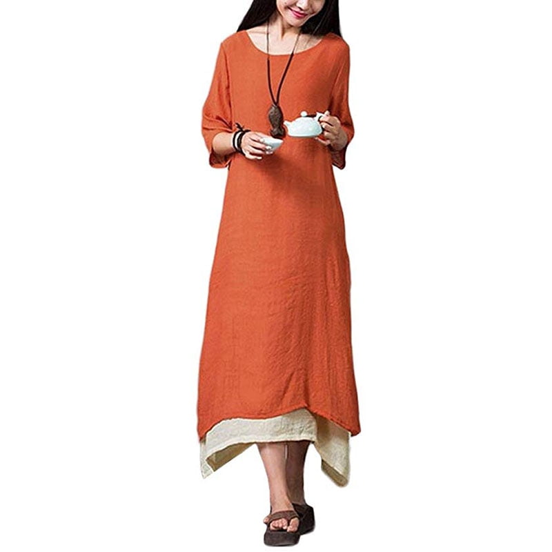 chinese style maxi dress