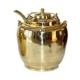 thumbnail image 1 of Calentador de vino, hervidor de agua, utensilios de cocina, cafetera portátil ligera de latón para hogar, cocina, camping, picnic, leche 300 ml, 1 of 8