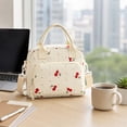 thumbnail image 5 of Uxgjfwu Cherry Print Insulated Lunch Bag, Cute Reusable Thermal Tote With Front Pocket, Leakproof Cooler Bag for Work, School, Picnic, and Outdoor Food Storage, 5 of 5
