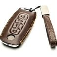 thumbnail image 2 of Vitodeco Genuine Leather Smart Key Fob Case Compatible with Nissan Sentra, Versa, Rogue, Pathfinder, Murano, Kicks, Ariya, Armada (Remote Start Button, Brown), 2 of 5