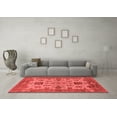 thumbnail image 3 of Ahgly Company Indoor Square Oriental Red Industrial Area Rugs, 4' Square, 3 of 4