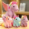 thumbnail image 5 of Unicornio de dibujos animados, Animal relleno, lindo juguete de peluche, regalo para niñas, almohada suave, Pentant, regalo de cumpleaños, cosas de unicornio para bebés pequeños, 5 of 5