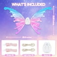 thumbnail image 5 of Fairy Wings for Girls, Electric Butterfly Party Wings Moving with Light & Music, Dress Up for Girls 3 4 5 6 Year Old, Perfect Birthday Christmas Gifts for Kids - DIY Assembly, 5 of 7