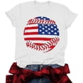 thumbnail image 6 of American Flag Shirts Women 4th of July Crewneck Short Sleeve Patriotic T-Shirt Memorial Day Graphic Tee Independence Day Tops, 6 of 6