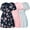 0-Deepgray Bellflowere/White dots/Pink, variant on Bearsland Women's Short Sleeve Maternity Shirts Tops Pregnancy Clothes 3-Pack