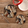 thumbnail image 2 of Many Cats Trivet Mats Pot Holders Cotton Woven Non-Slip Heat Resistant for Hot Pots Pans Pats for Cooking Baking Set of 2, 2 of 7