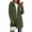 Army Green, variant on Women's Trendy Hooded Long Sleeved Solid Colored Long Length Loose Warm Fitting Fleece Jacket Casual Comfy Fuzzy Cardigan Outerwear Coat
