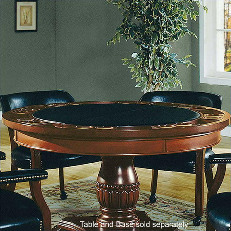 Steve Silver Co. Tournament Poker Game Table Top in Cherry and Black - Walmart.com