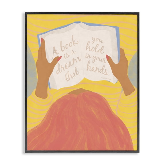 Stupell Industries A Book Is A Dream Black Framed Giclee Art, design by Kristina Hultkrantz