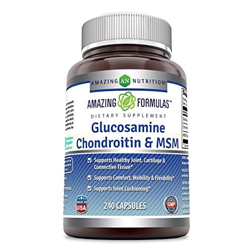 Amazing Formulas Glucosamine + Chondroitin + MSM for Healthy Joint
