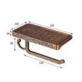 thumbnail image 5 of Antique European Style Aluminum Bathroom Tissue Holder with Cell Phone Storage Rack, 5 of 5