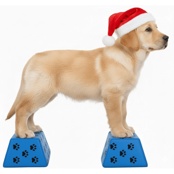Professional Dog Stacking Blocks for Large Breed Training – 4-Pack with Non-Slip Treads, Portable Conformation Training Tool for Labrador,Bulldog,Shepherd and Other Large Dogs (Blue)